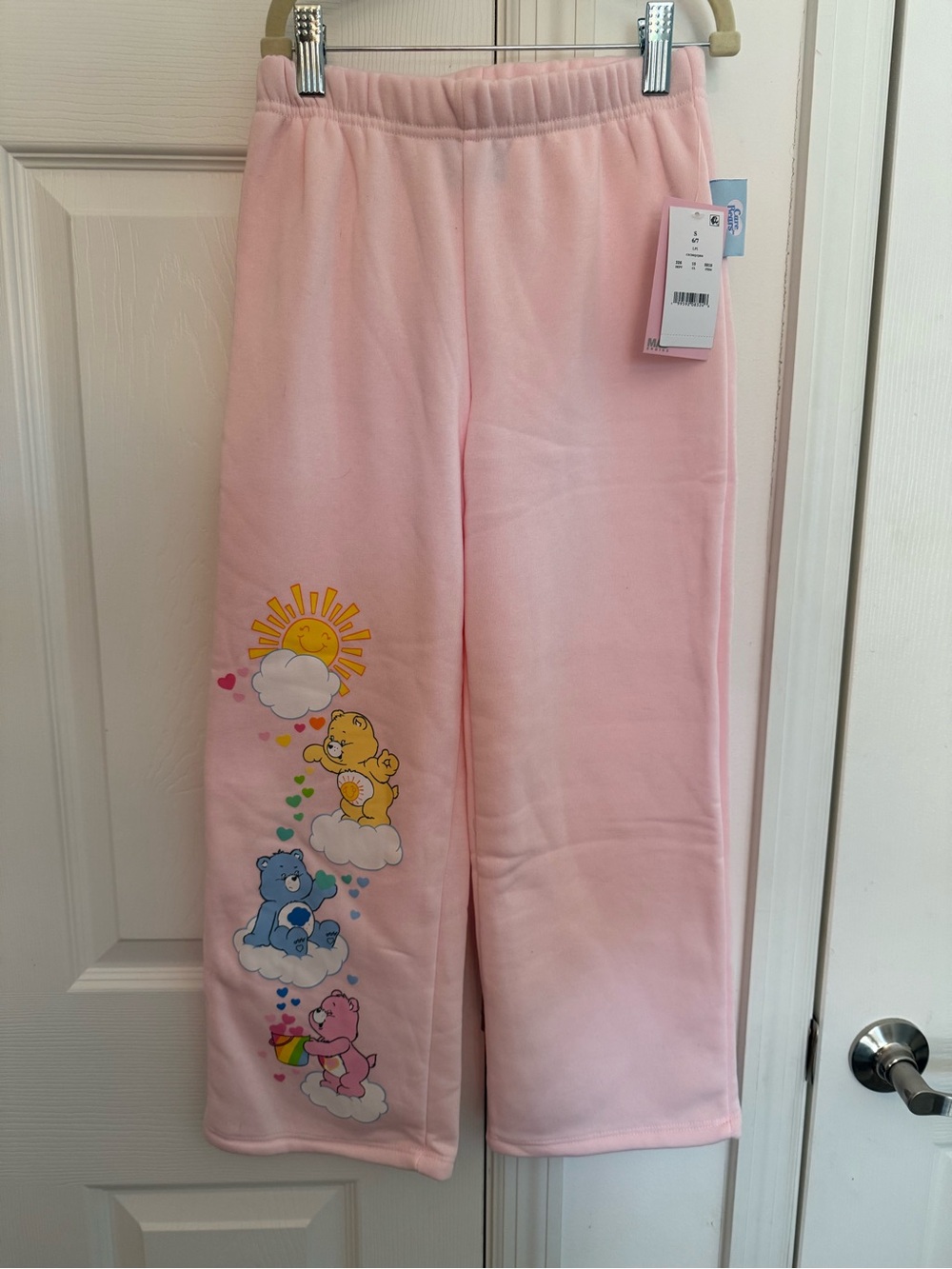 Care Bears Pink Pajama Bottoms with Colorful Character Print